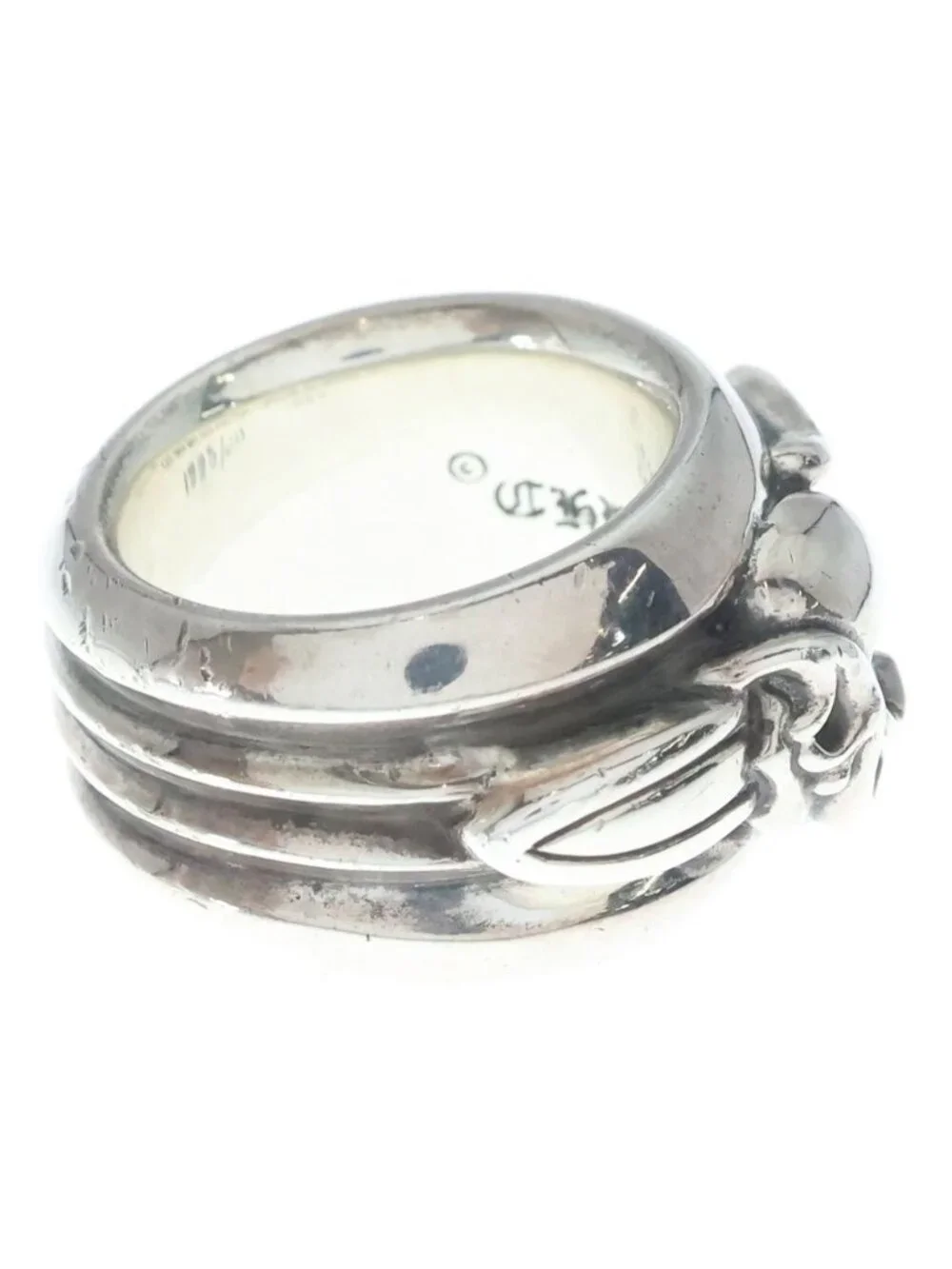 Chrome Hearts Dagger Heart Ring Silver